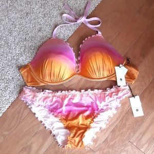 Shade & Shore Pink and Orange Bikini